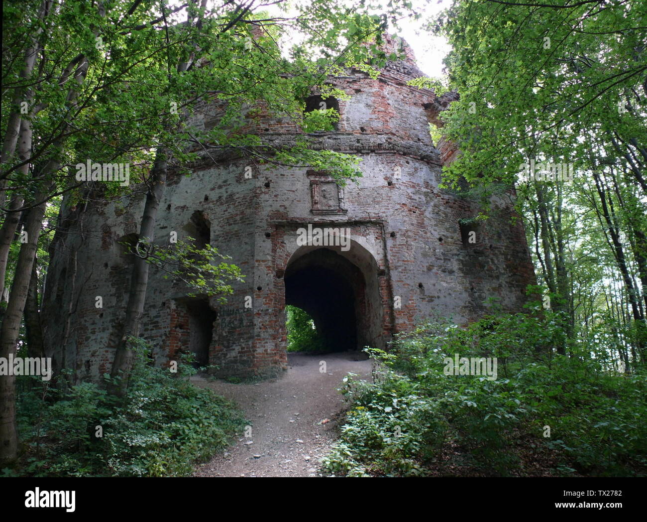 Ð ÑƒÑÑÐºÐ'Ð¹: Ukraine. Schloss Dobromyl; 23. Juli 2007; Selbstfotografiert; plf16; Stockfoto