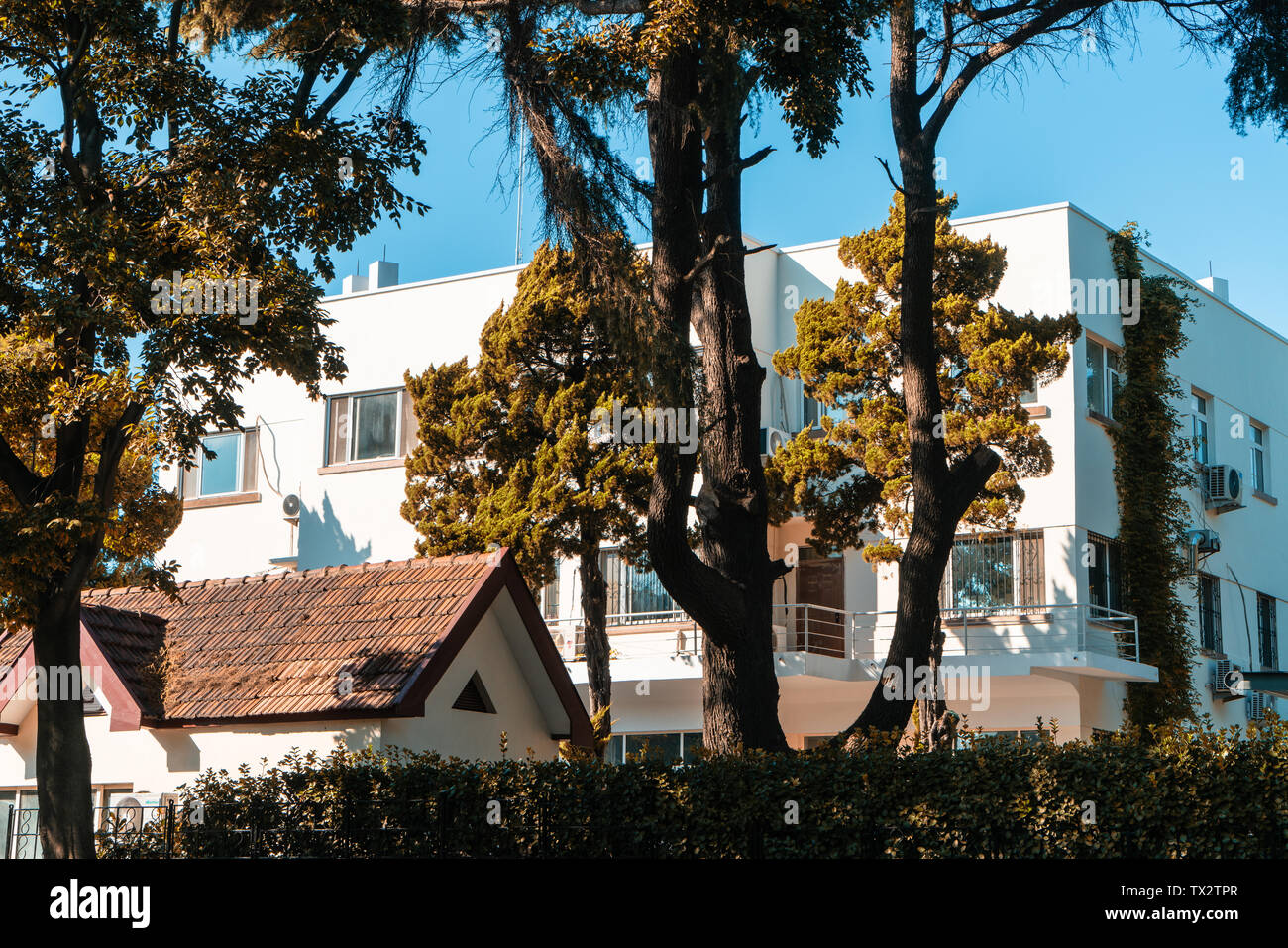 Herbstlandschaft der Ba Daiguan, Qingdao, Provinz Shandong Stockfoto