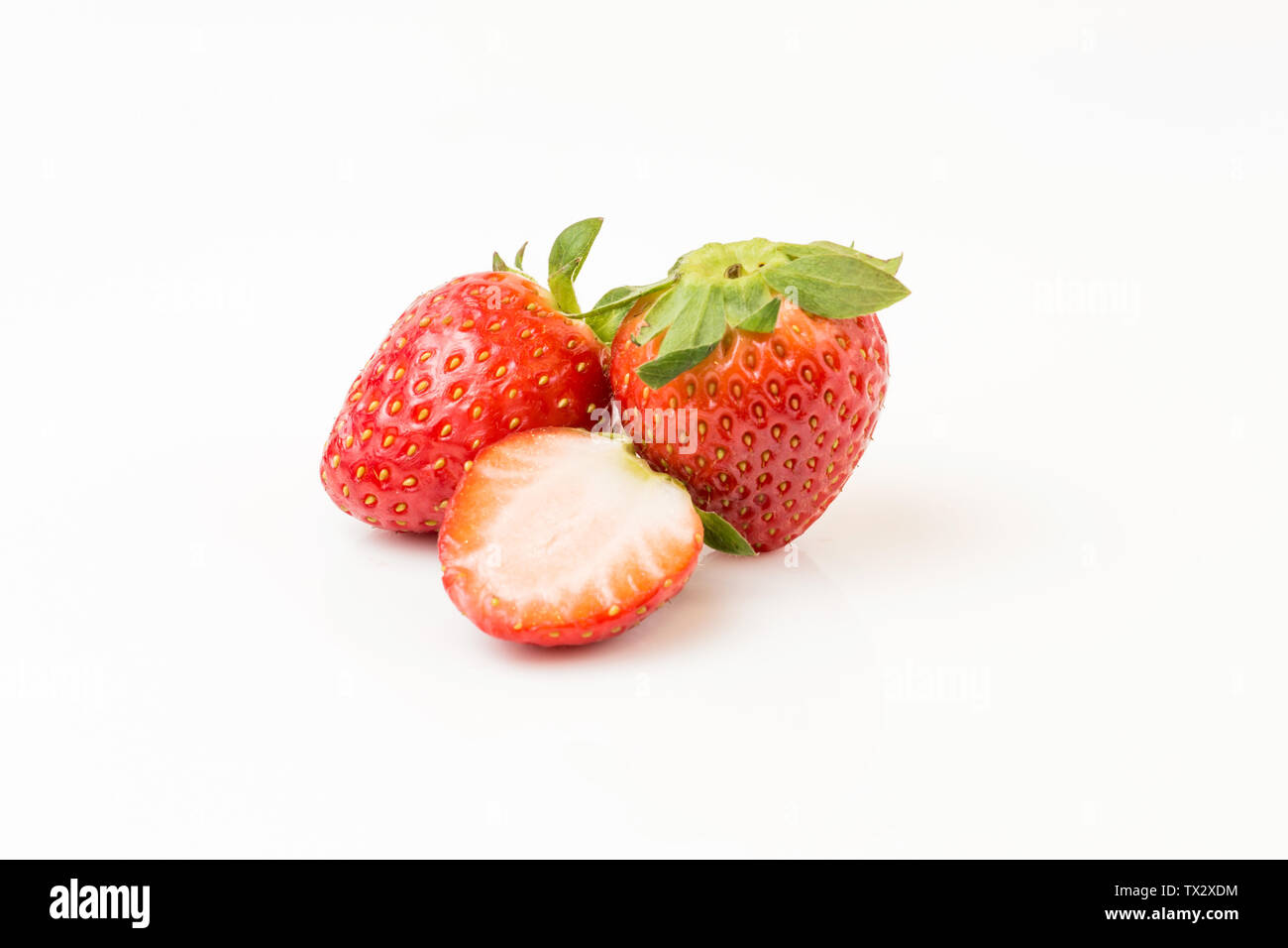 Frische Erdbeeren. Stockfoto