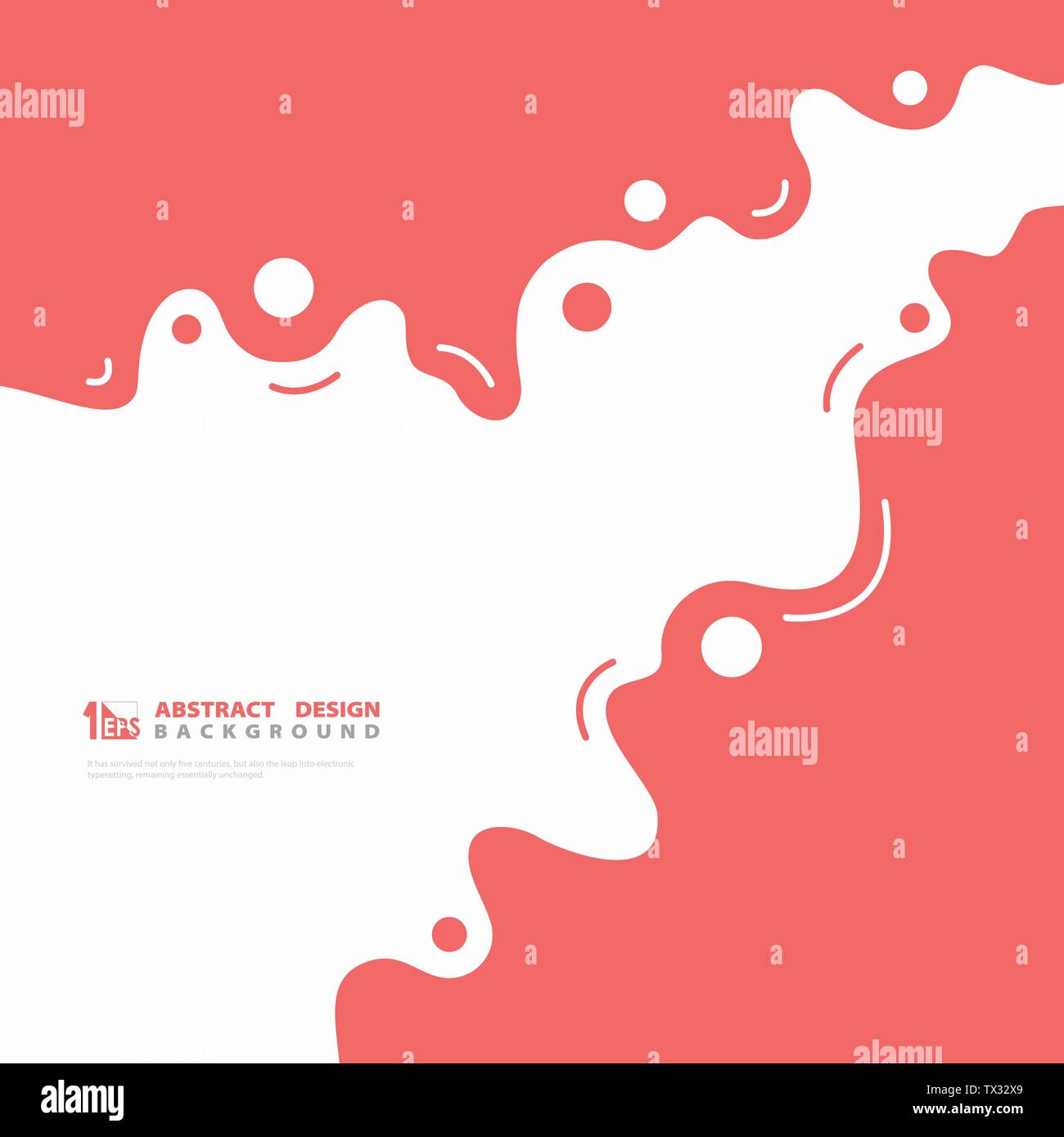 Abstrakte lebende Koralle Farbe moderne Form design Dekoration. Sie können die Cover Design, Template Artwork, Drucken, ad, Poster verwenden. Abbildung Stock Vektor