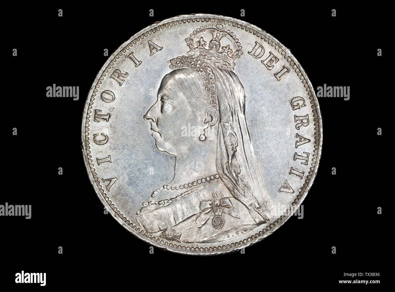 1887 Halbkrone Stockfoto