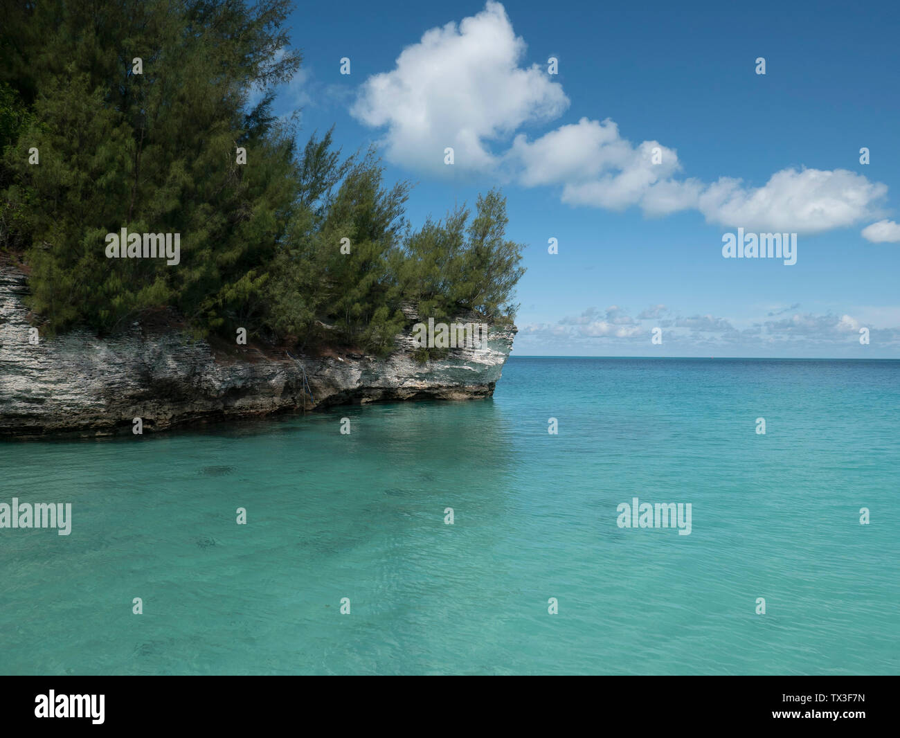 Sonnige türkisfarbenen Meer, Hamilton, Bermuda Stockfoto