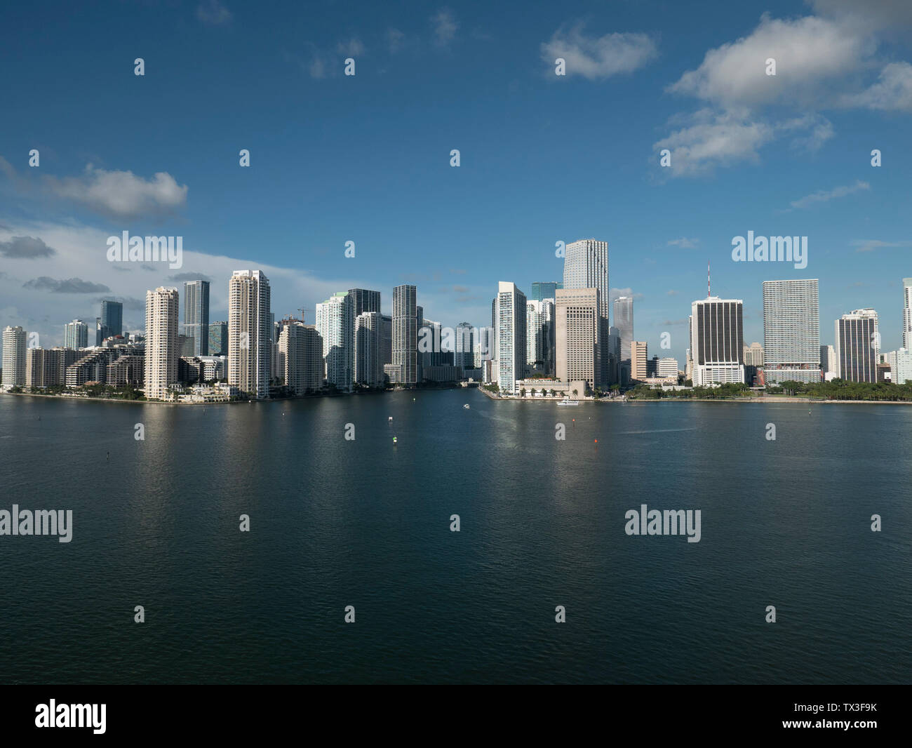 Sonnige Stadtbild Blick auf Miami, Florida, USA Stockfoto