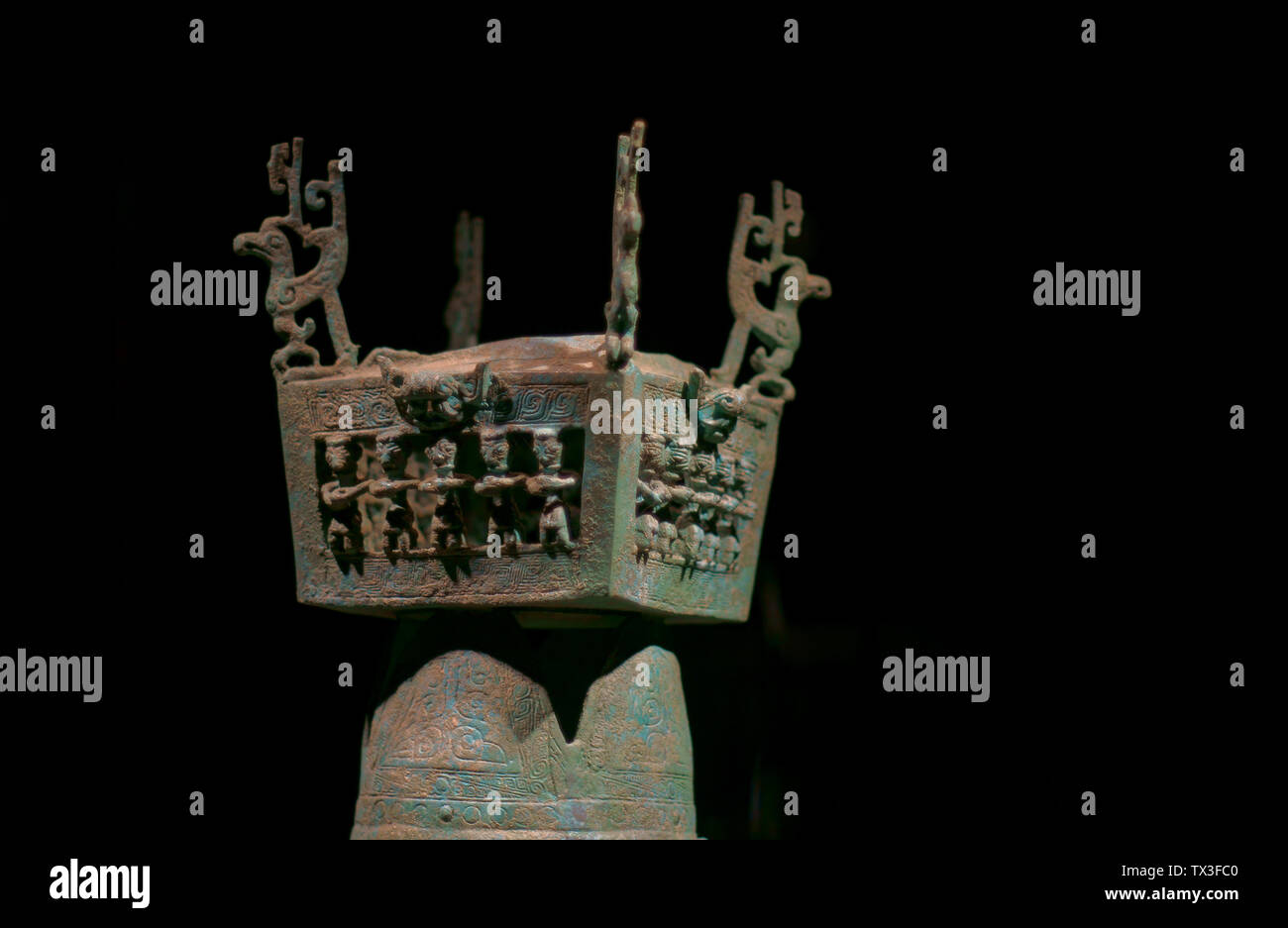 Bronze ware von sanxingdui Museum, Sichuan Stockfoto