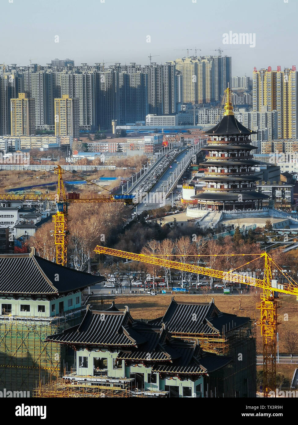 Projekt zum Schutz von Ying Tianmen Website in Luoyang City in Sui und Tang Dynastie Stockfoto