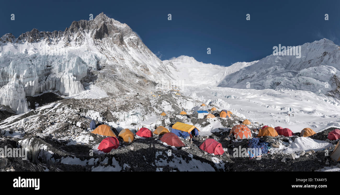 Nepal, Solo Khumbu, Everest, Western Cwm, Lager 2 Stockfoto