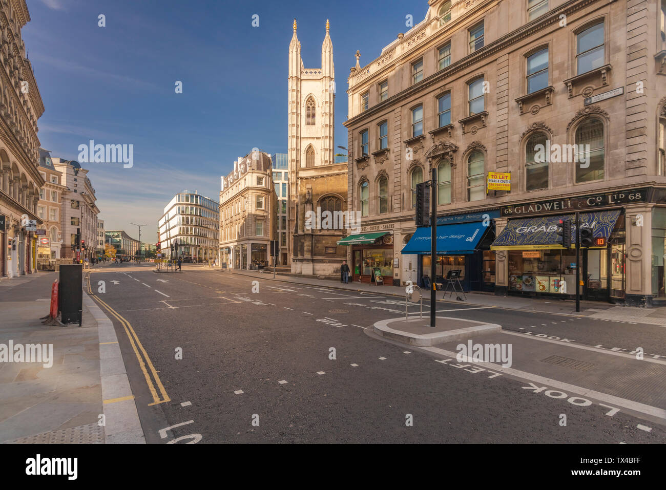 UK, London, City of London, Mansion House Station, Queen Victoria Street Stockfoto