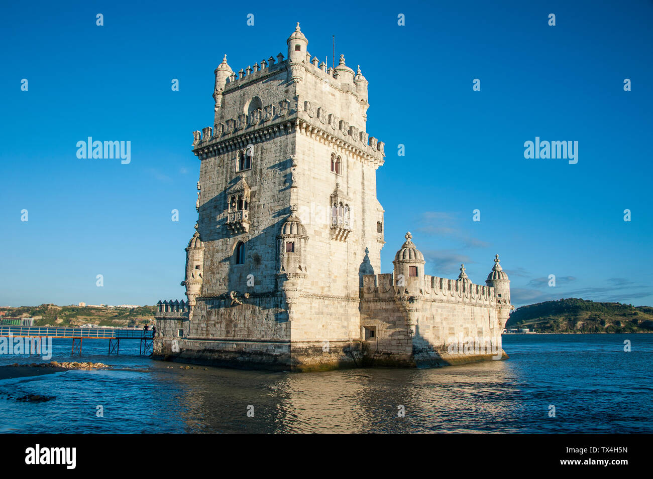 Portugal, Lissabon, Belem, Torre de Belém Stockfoto