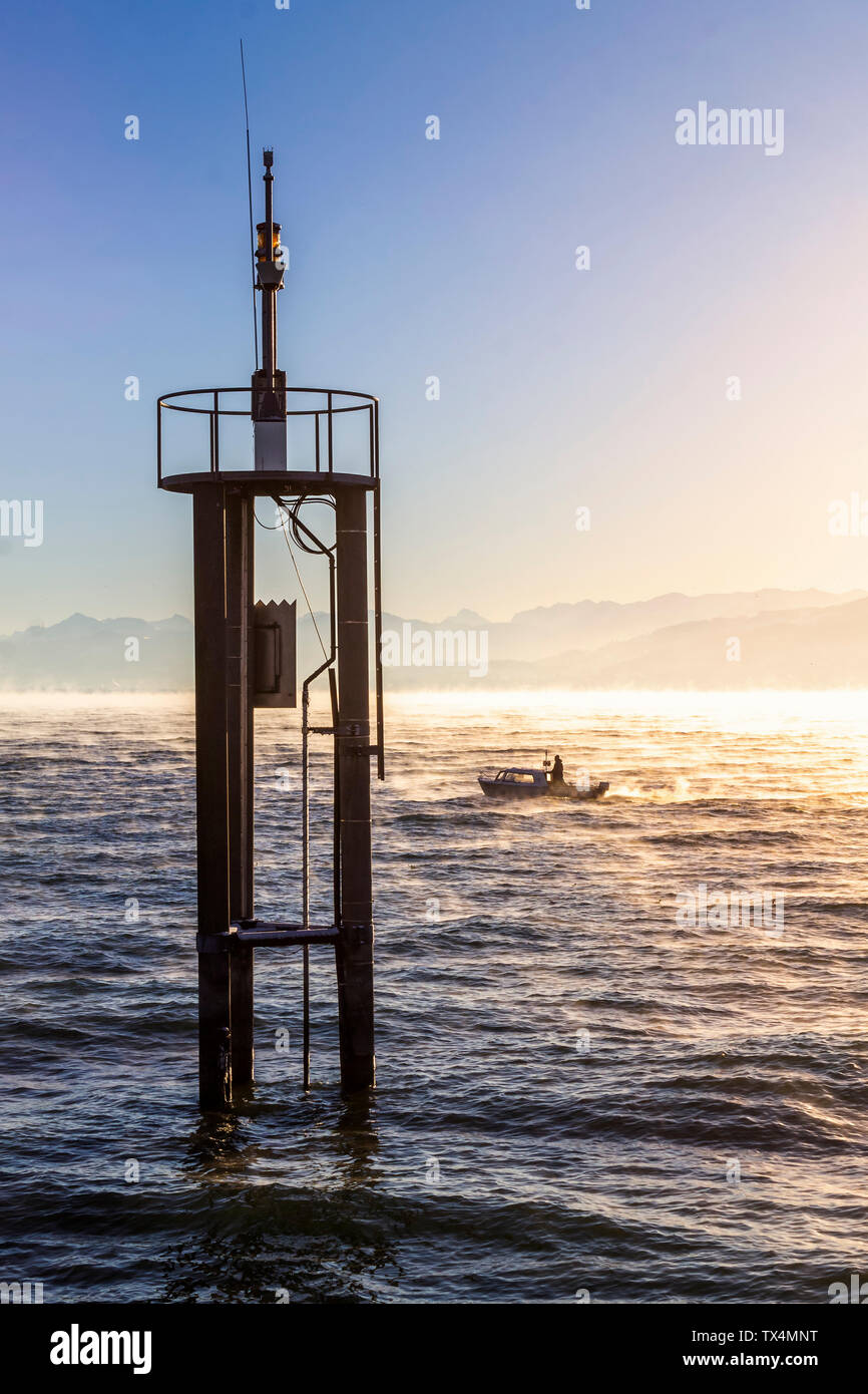 Schweiz, Arbon, Bodensee im Winter Stockfoto