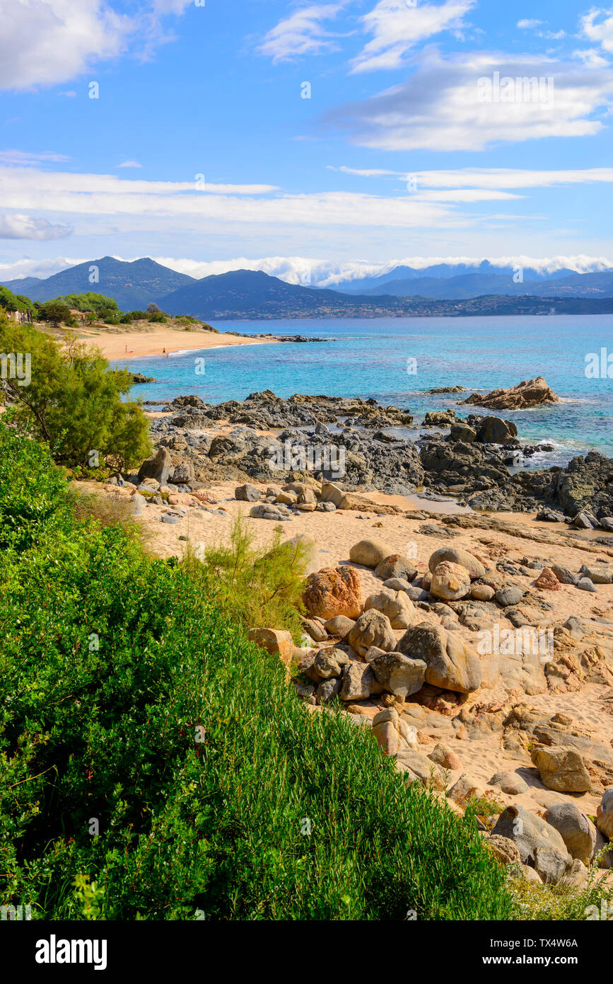 Frankreich, Korsika, Propriano, felsigen Küste Stockfoto