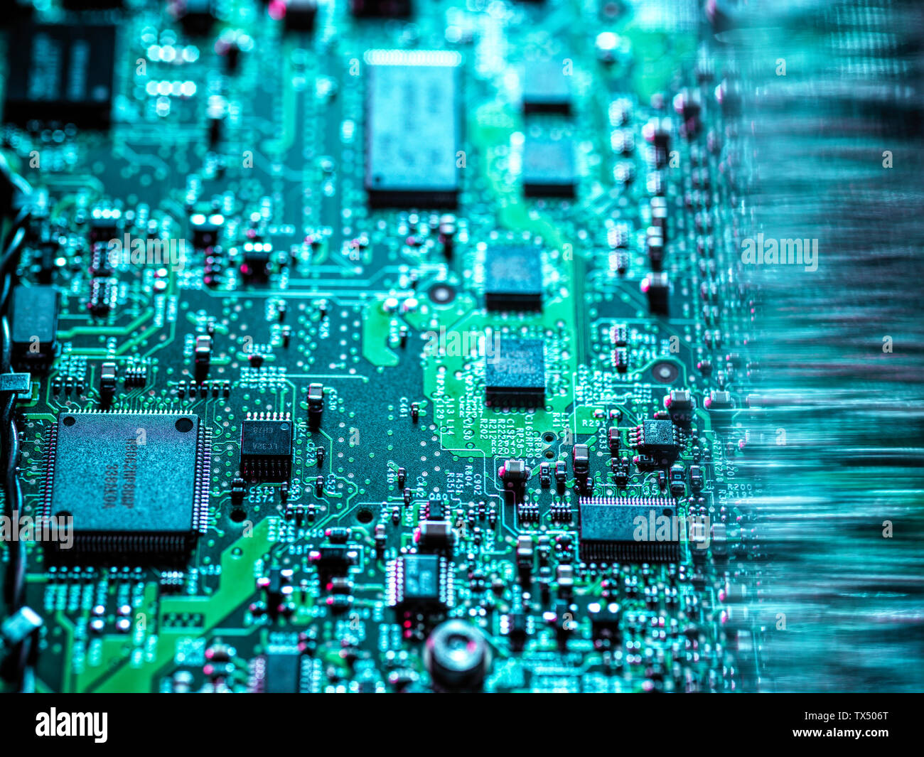 Ein Computervirus Auslöschung laptop Hardware Stockfoto