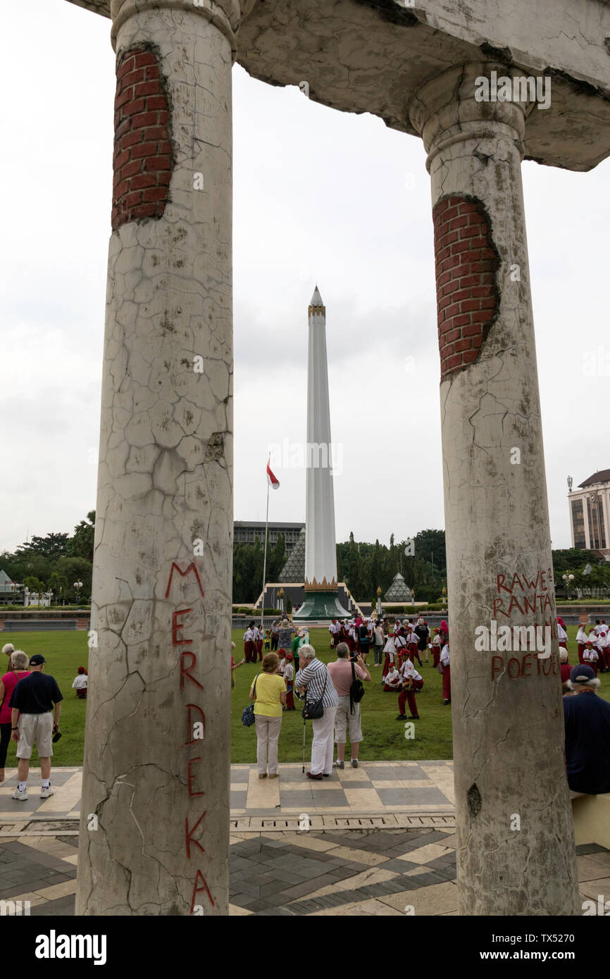 Heroes Monument, Surabaya, Indonesien Stockfoto