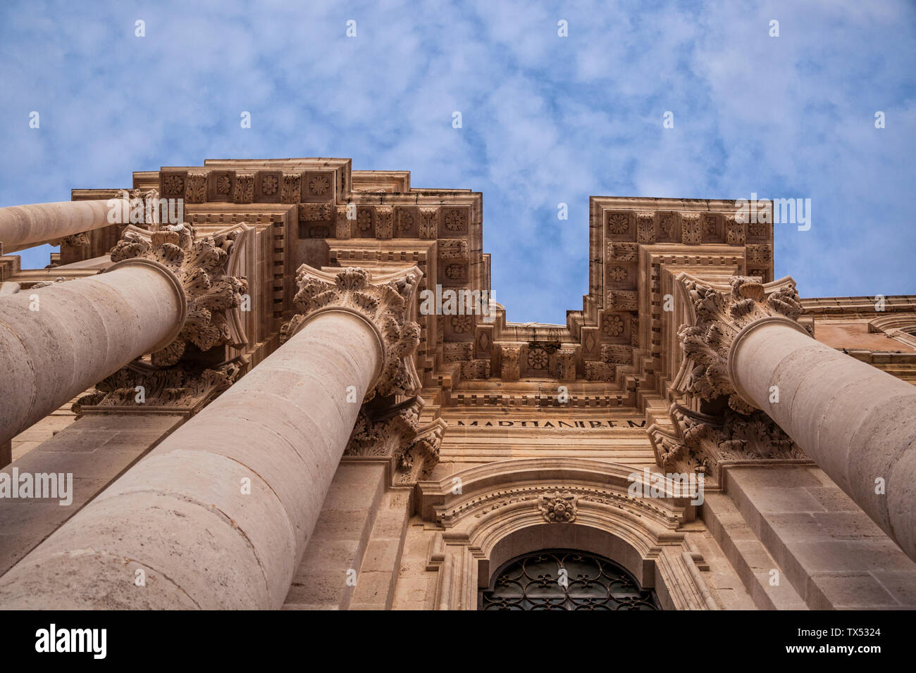 Italien, Sizilien, Syracuse, Ortygia, die Kathedrale von Syrakus, die Kathedrale Santa Maria delle Colonne Stockfoto