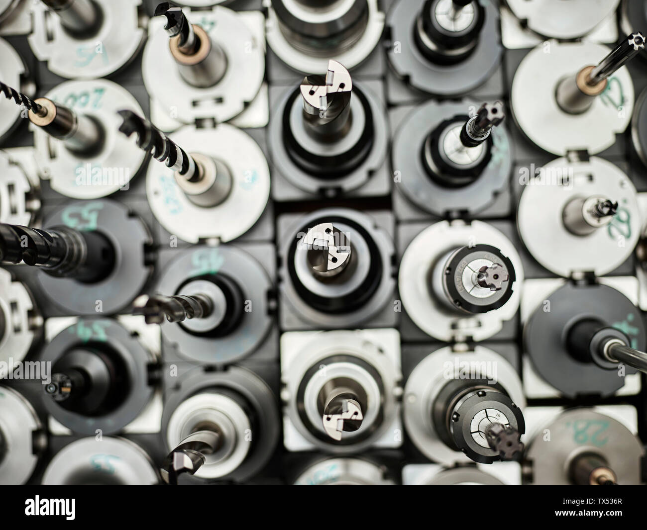 CNC-Maschine, Reihe von langweiligen Stockfoto