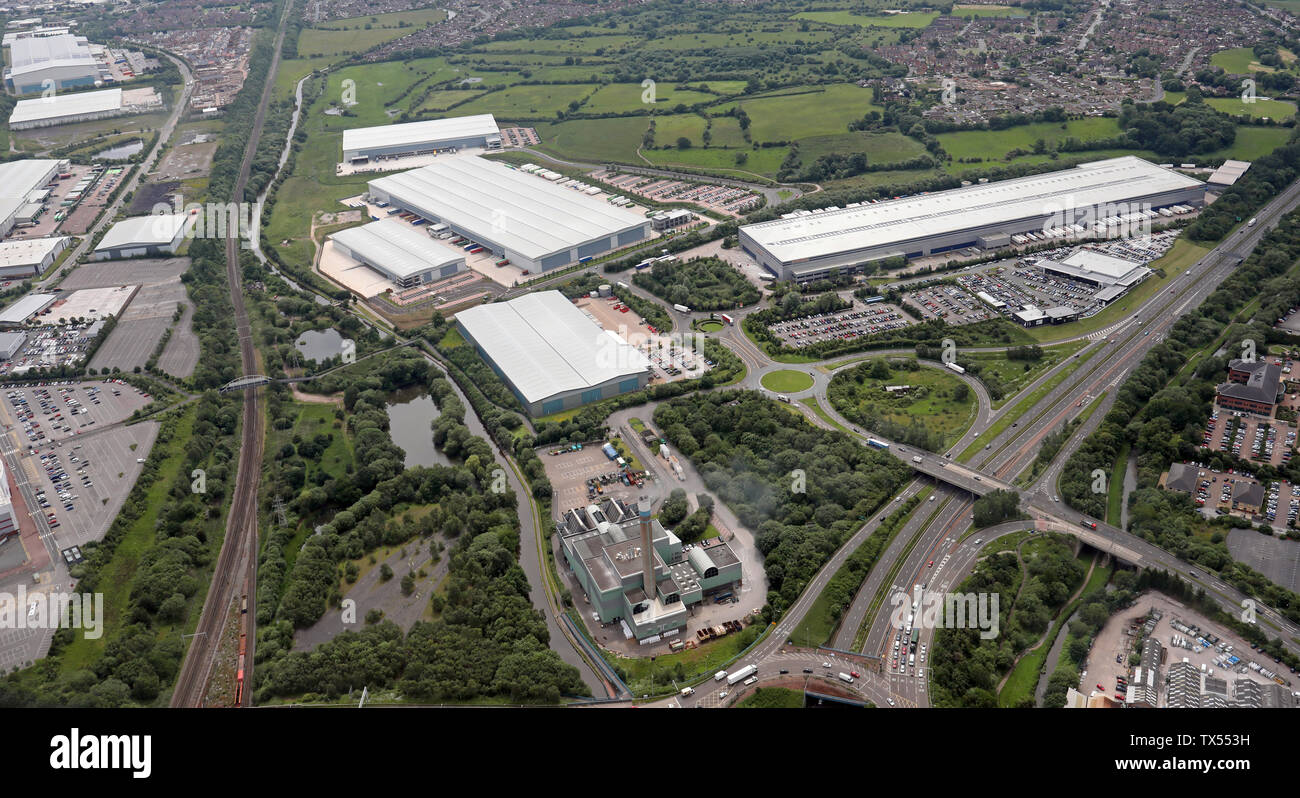 Luftaufnahme von radialen Park, Stoke-on-Trent ST4 4EX Stockfoto