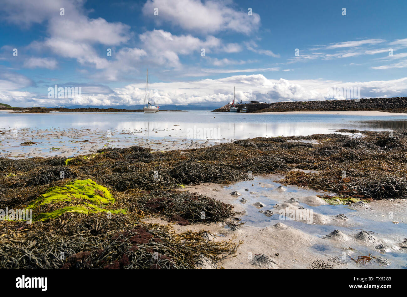 Galmisdale, Inverness, Insel Eigg, kleinen Inseln, Schottland, Stockfoto