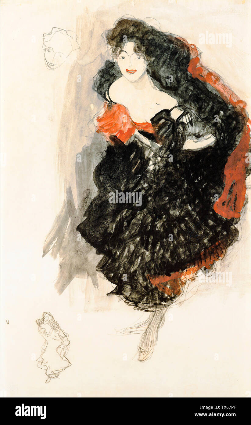 Gustav Klimt, Studie für Judith II, unvollendete Zeichnung, ca. 1908 Stockfoto