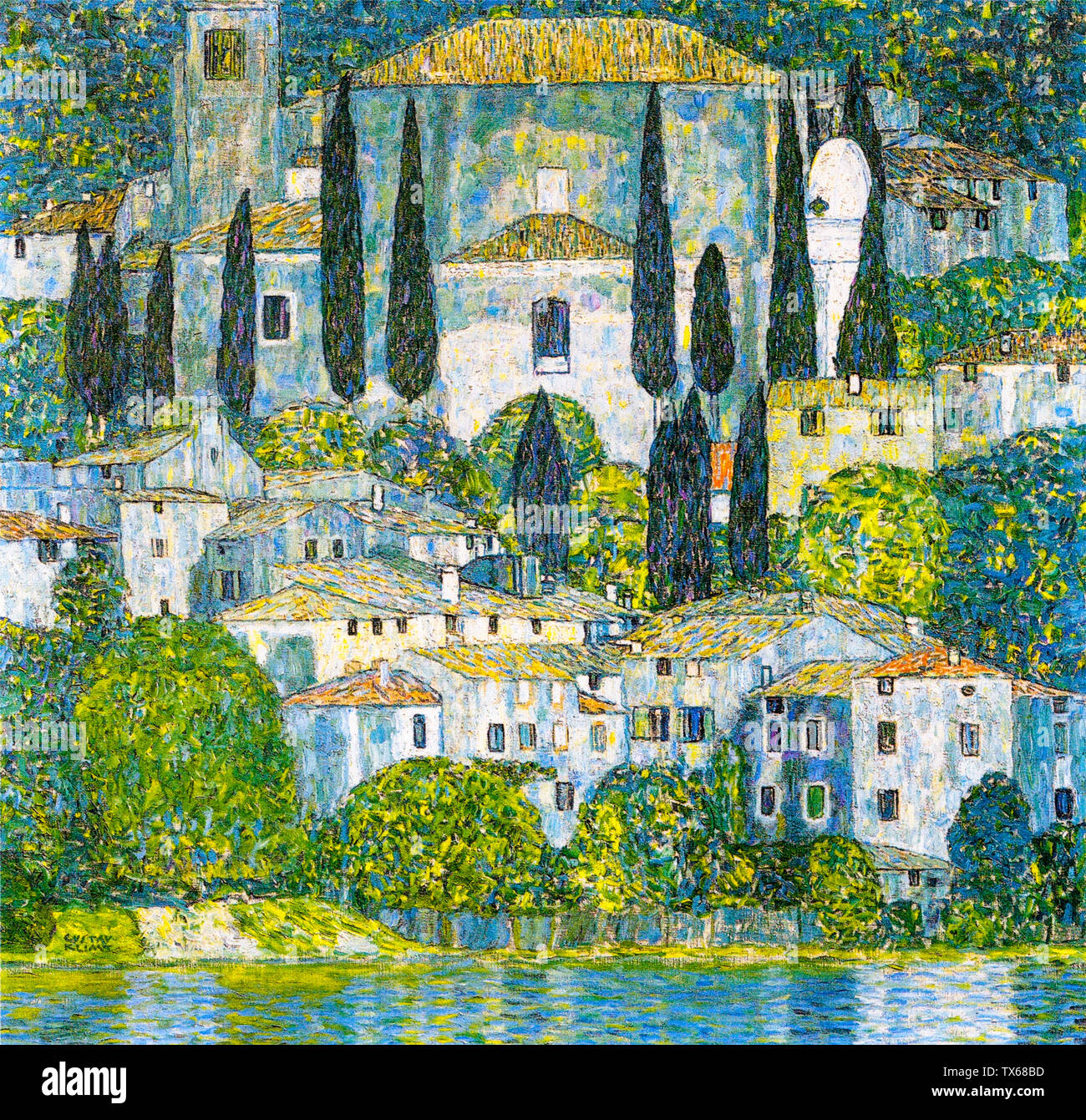 Gustav Klimt, Kirche in Cassone, Landschaftsmalerei, 1913 Stockfoto