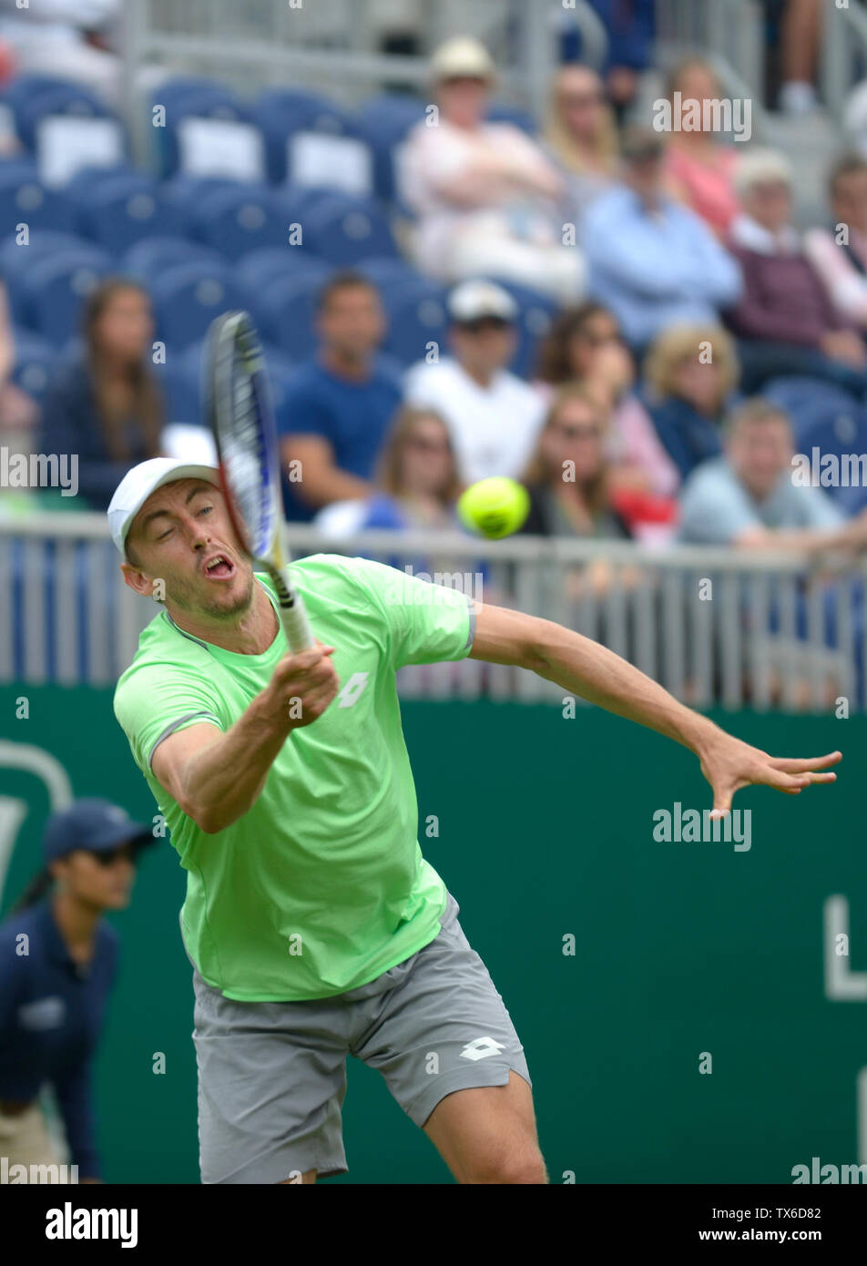 John millman (Aus) in Eastbourne, UK. 24. Juni 2019. Natur Tal International Tennis in Devonshire Park. Stockfoto