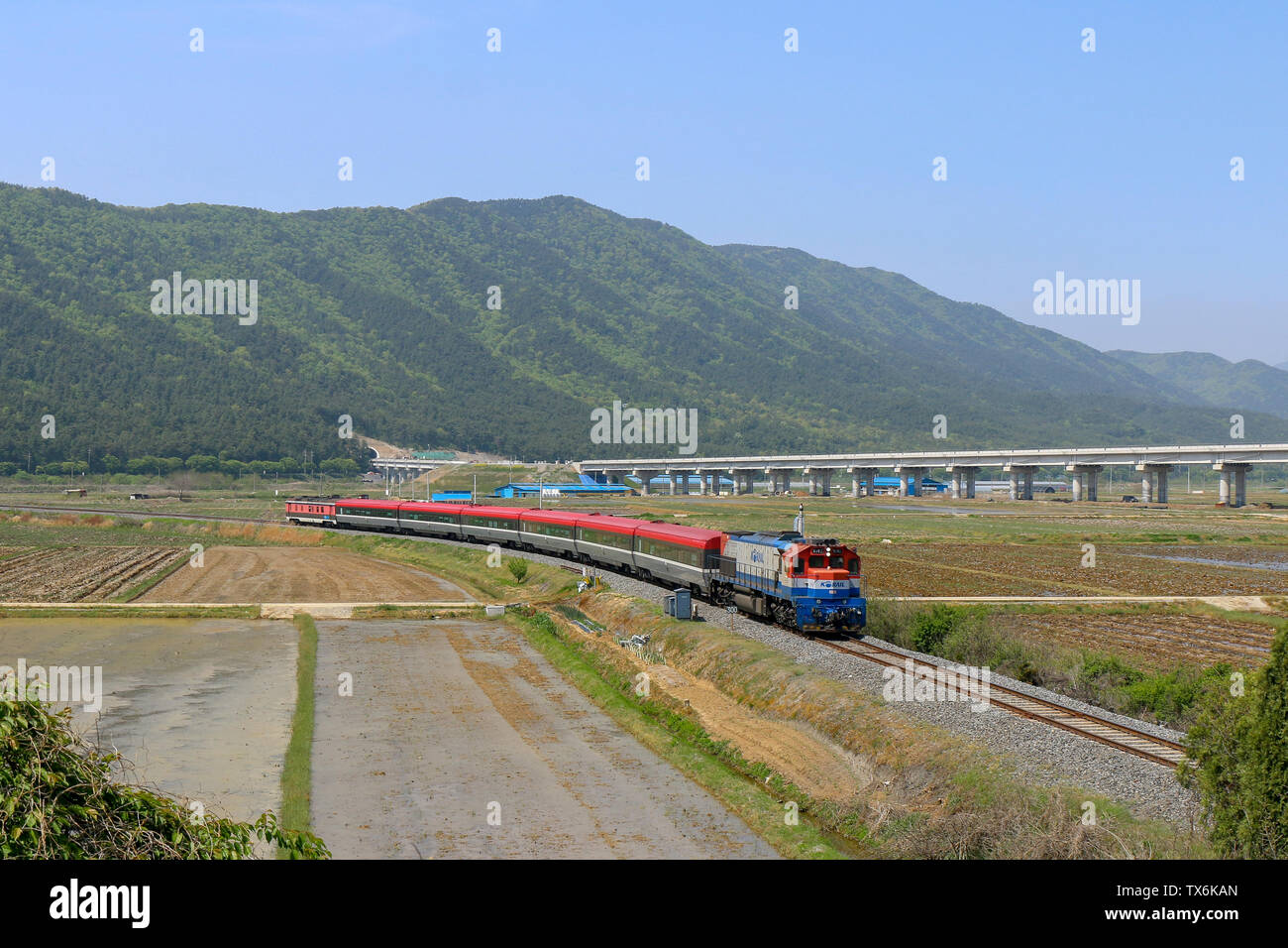 Auf der alten Linie Janghang Stockfoto