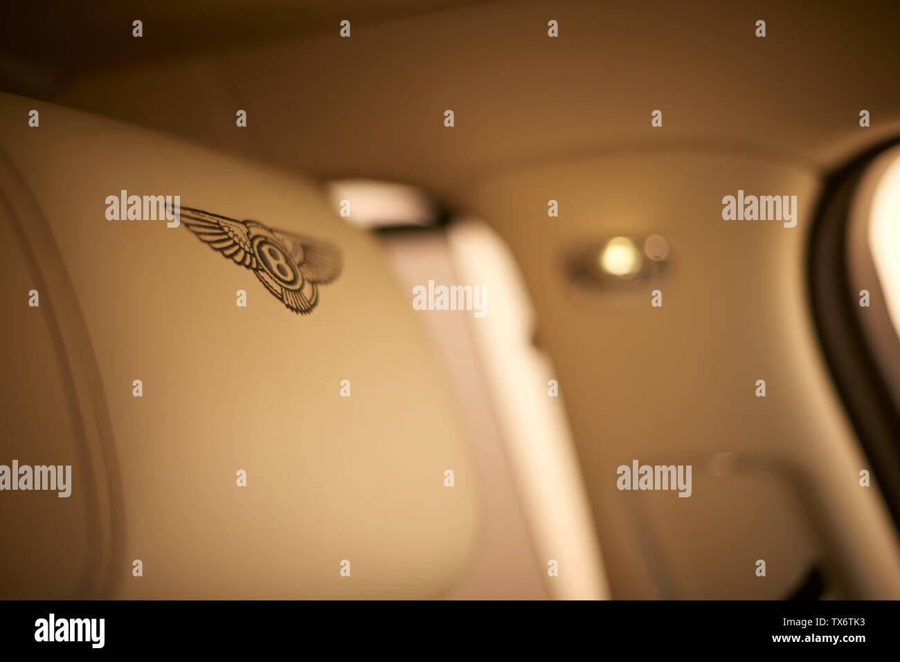 Bentley Mulsanne Kopfstütze Stockfoto