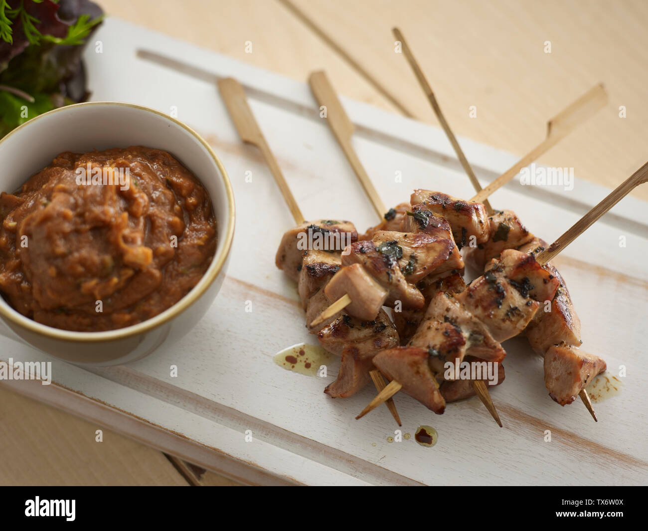 Chicken Satay Stockfoto