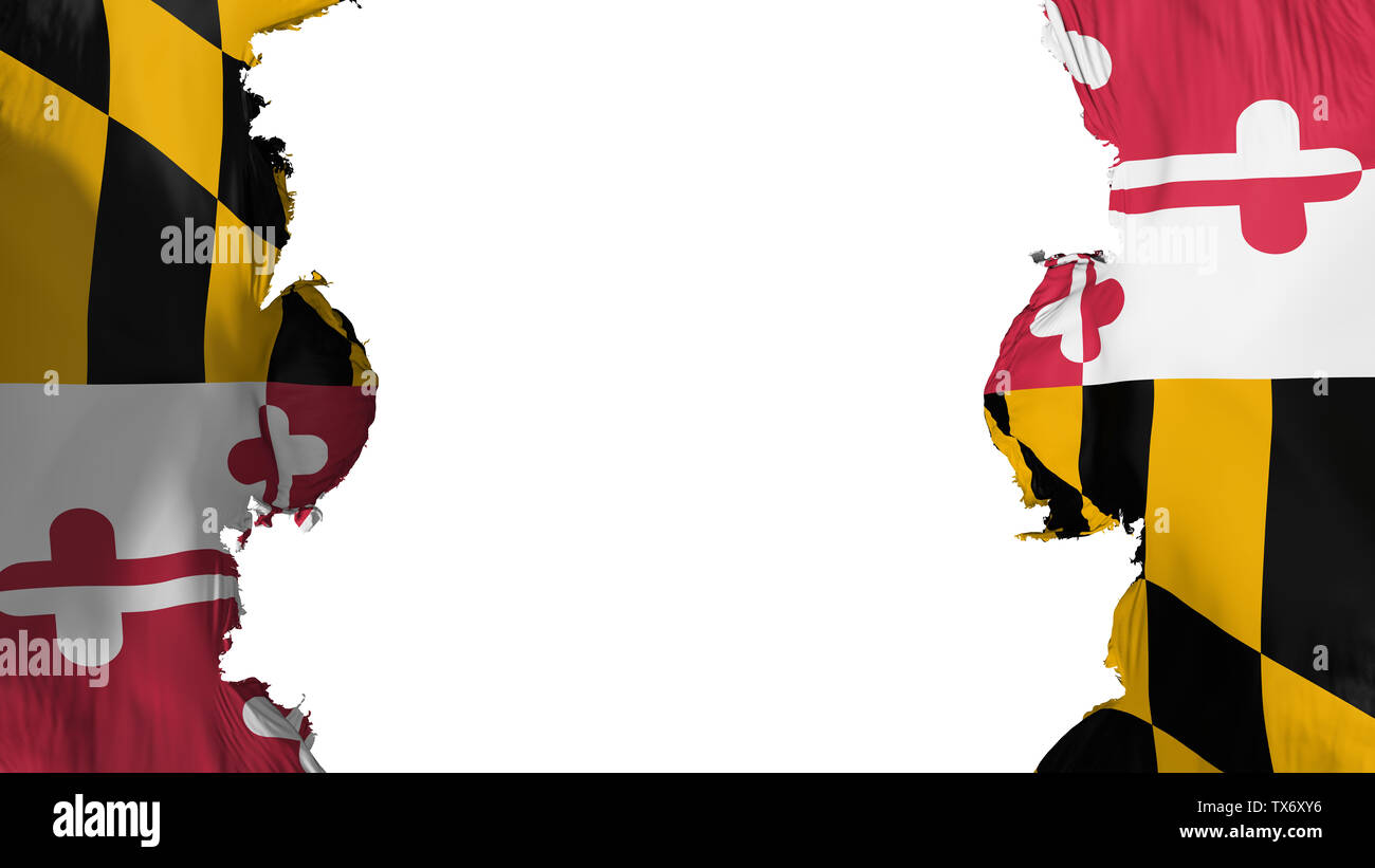 Gestrahlt Maryland State Flag Stockfoto