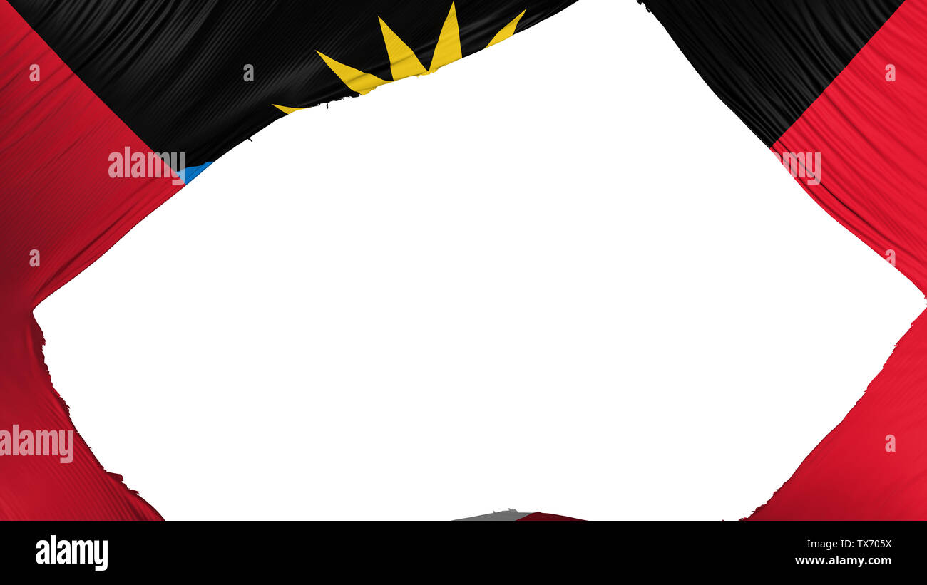 Unterteilt Antigua und Barbuda Flagge Stockfoto