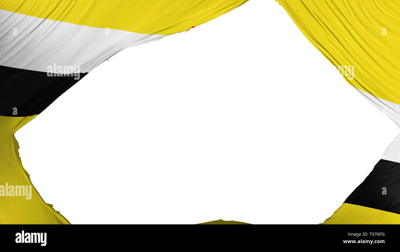 Unterteilt Brunei Flagge Stockfoto