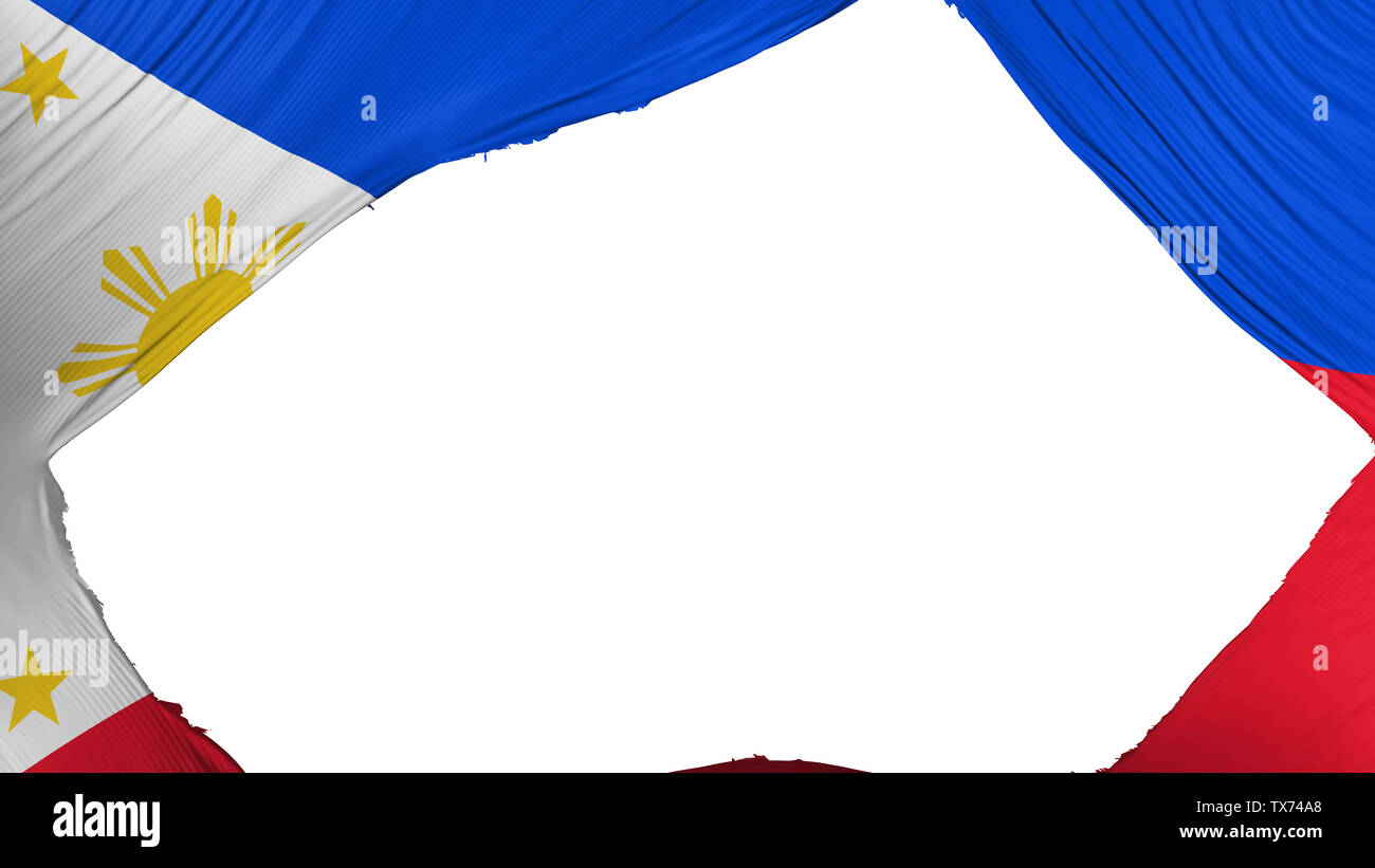 Unterteilt Philippinen Flagge Stockfoto