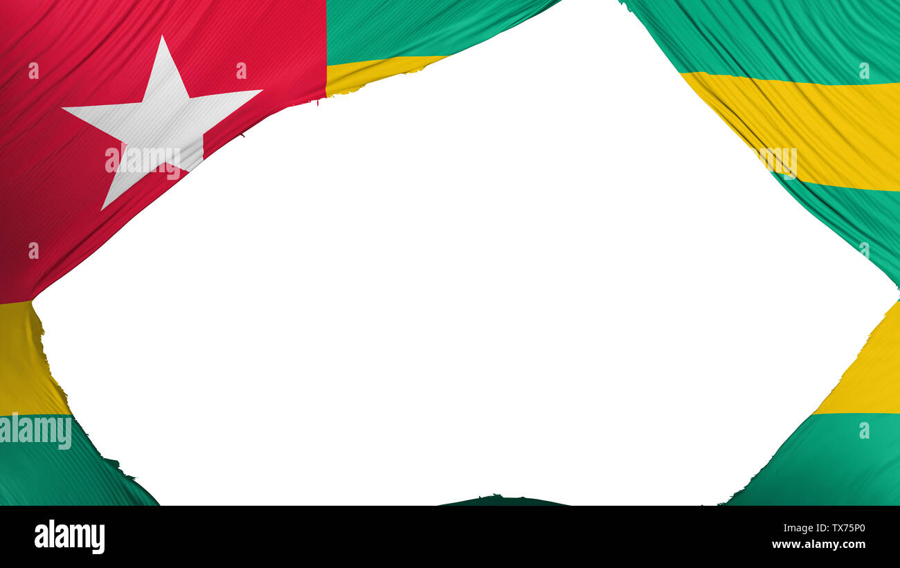 Unterteilt Togo Flagge Stockfoto