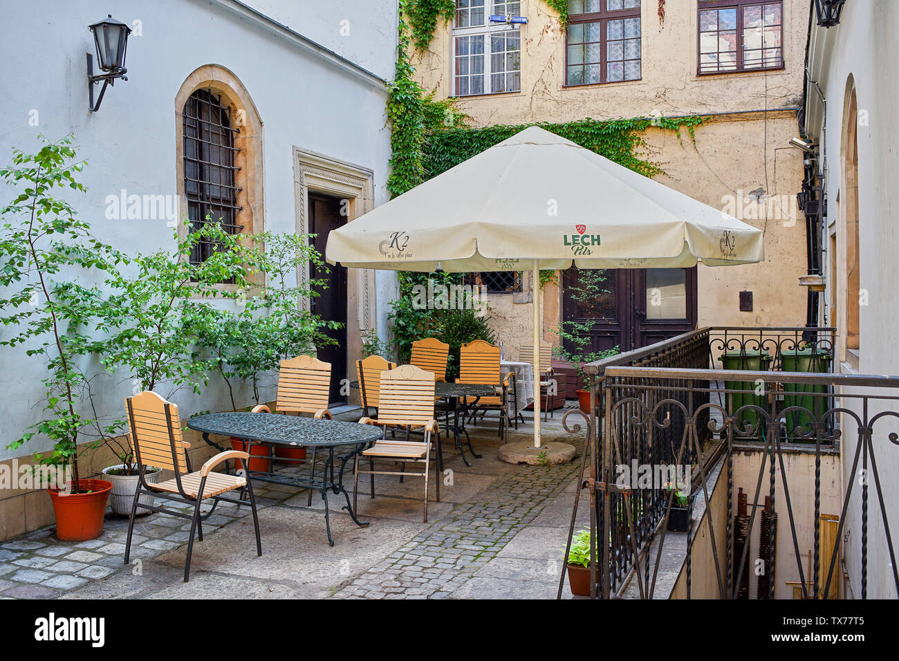 Breslau - malerische Innenhöfe der Altstadt Stockfoto