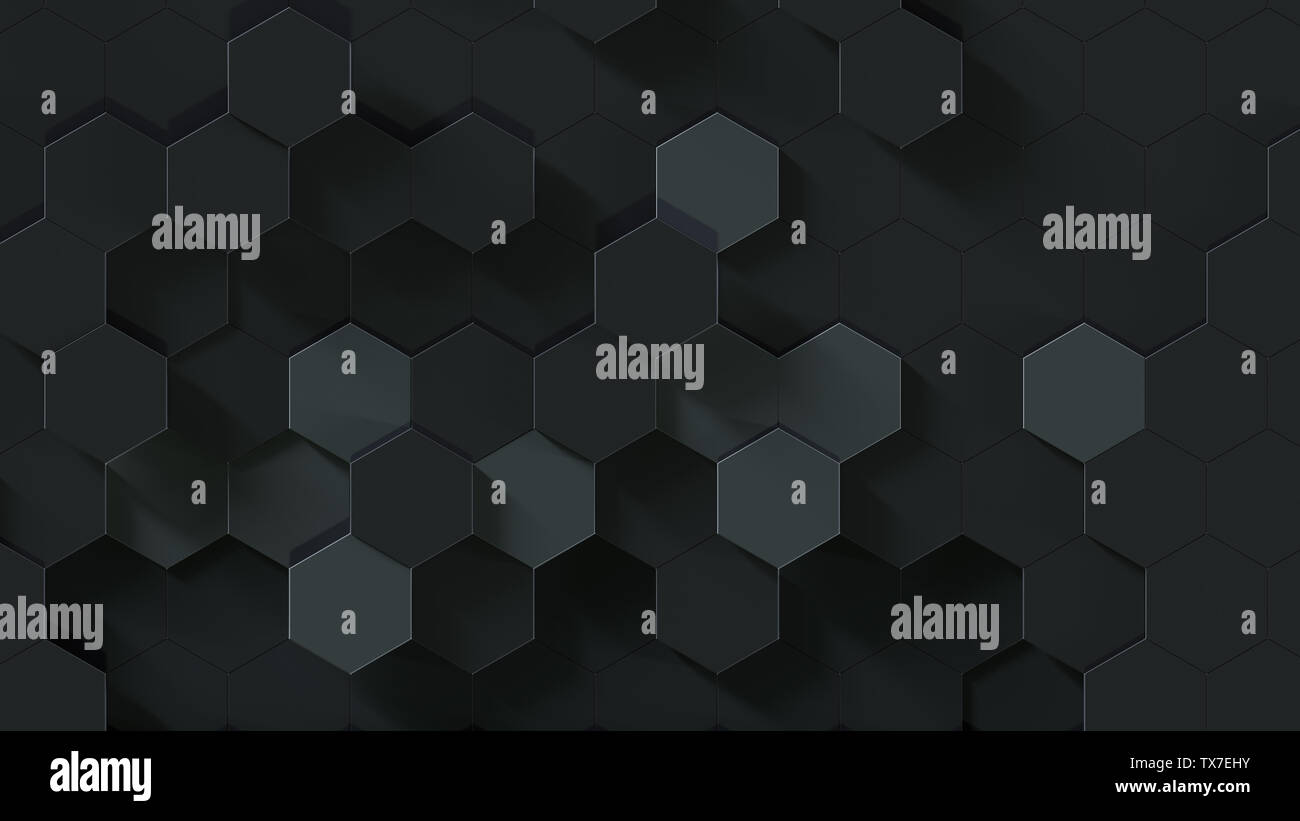 3d-Abbildung der Waben Kohlenstoff abstrakt Hintergrund Stockfoto