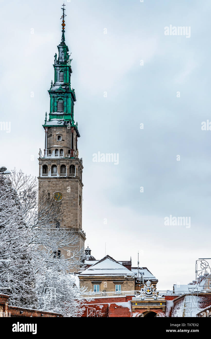 Blick in Jasna Gora Heiligtum, das Kloster in Tschenstochau, sehr wichtig und die meisten beliebten Wallfahrtsort in Polen. Stockfoto