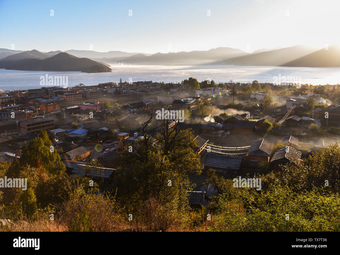 Lugu See, Lijiang, Yunnan Stockfoto