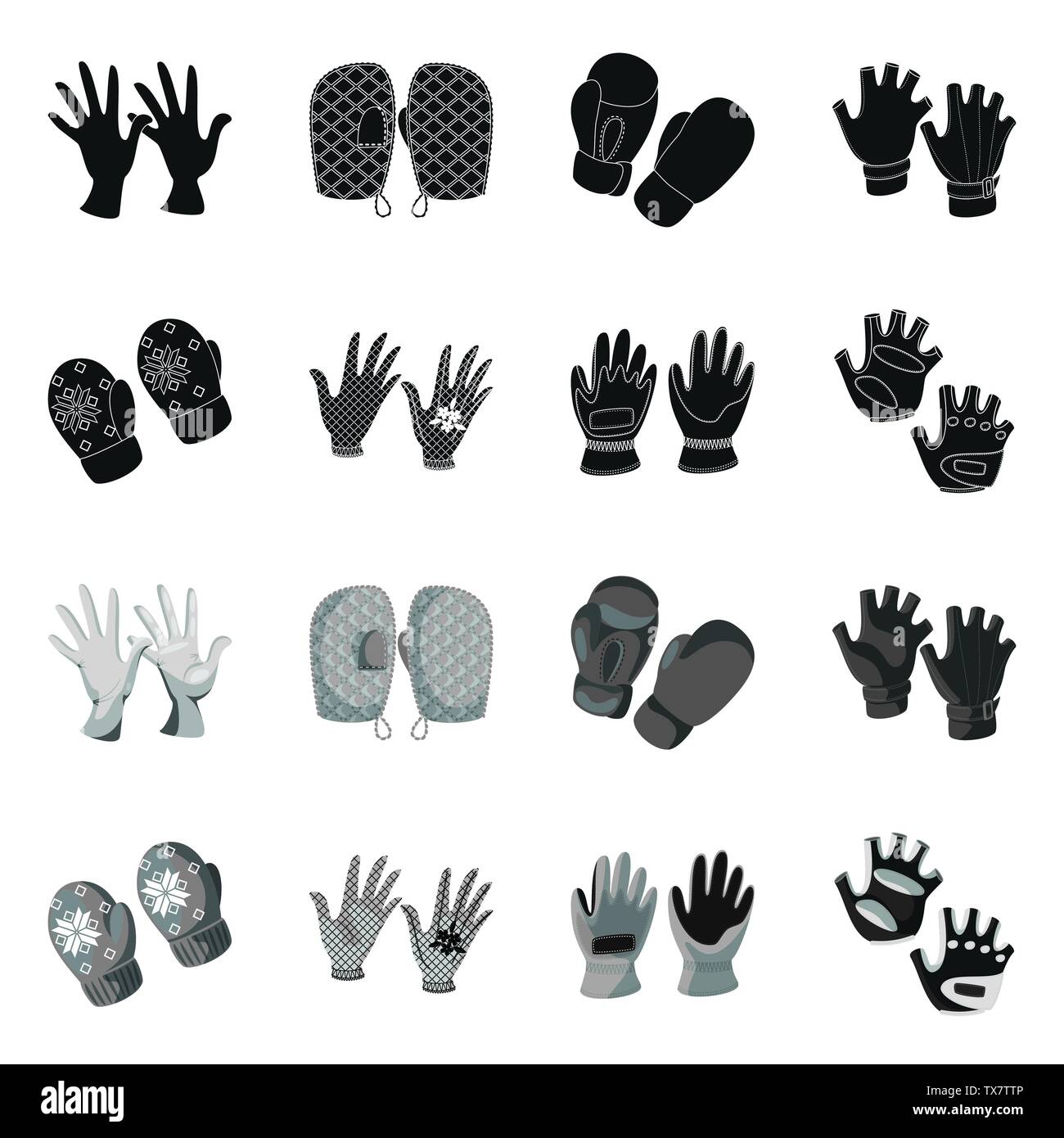 Isoliertes Objekt von Silhouette und Sicherheit Symbol. Satz von Silhouette und Komfort Lager Symbol für das Web. Stock Vektor