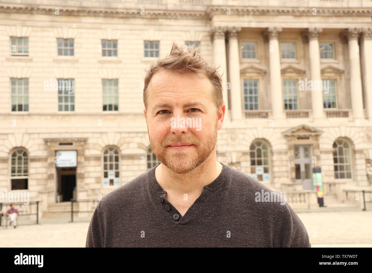 Die Fahne der Menschenrechte vom 24. Juni 2019 Somerset House, London, Großbritannien Fliegen Stockfoto