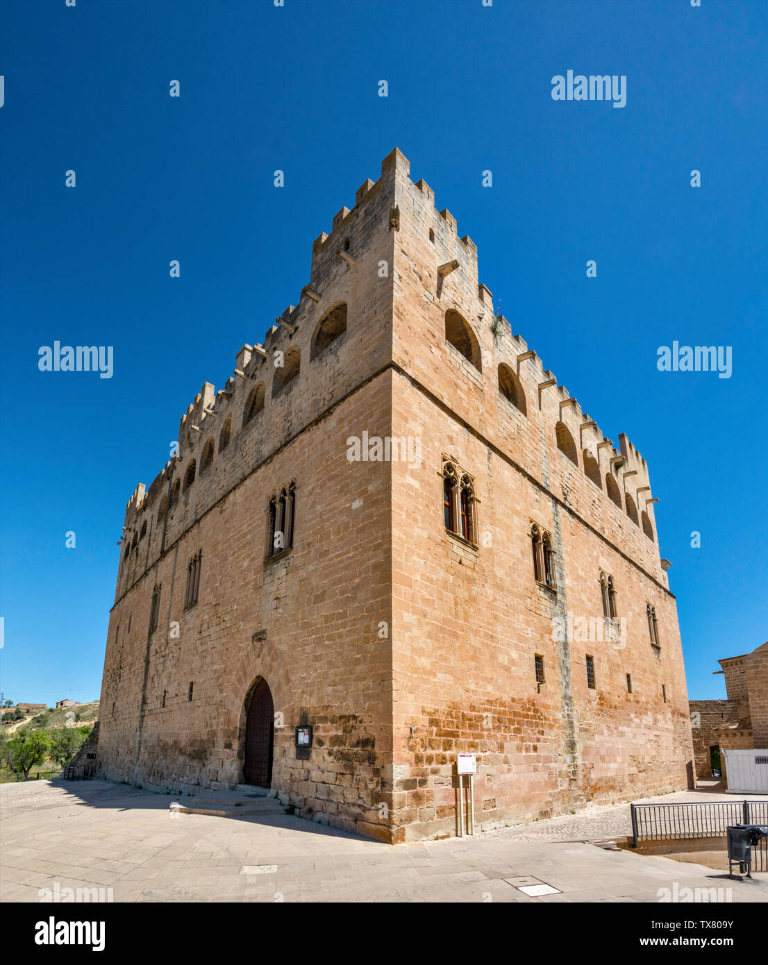 Castillo de Valderrobres, gotische Burg des 14. Jahrhunderts, in Valderrobres, Provinz Teruel, Aragon, Spanien Stockfoto