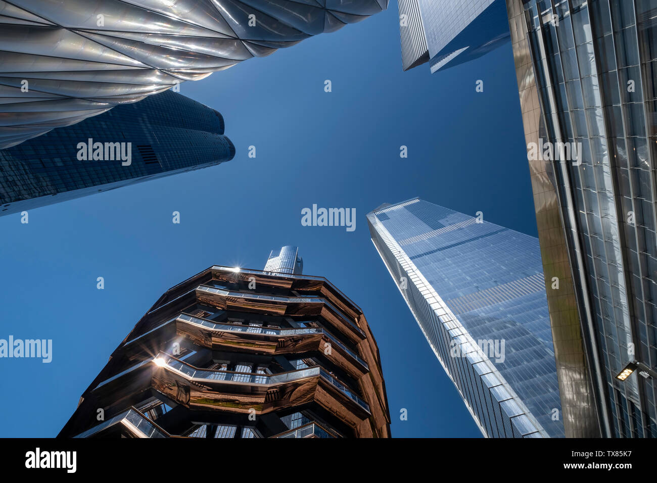 Zu dem Schiff und den Schuppen, Hudson Yards, Manhattan, New York City, New York, USA, entworfen von der britische Designer Thomas Heatherwick Stockfoto