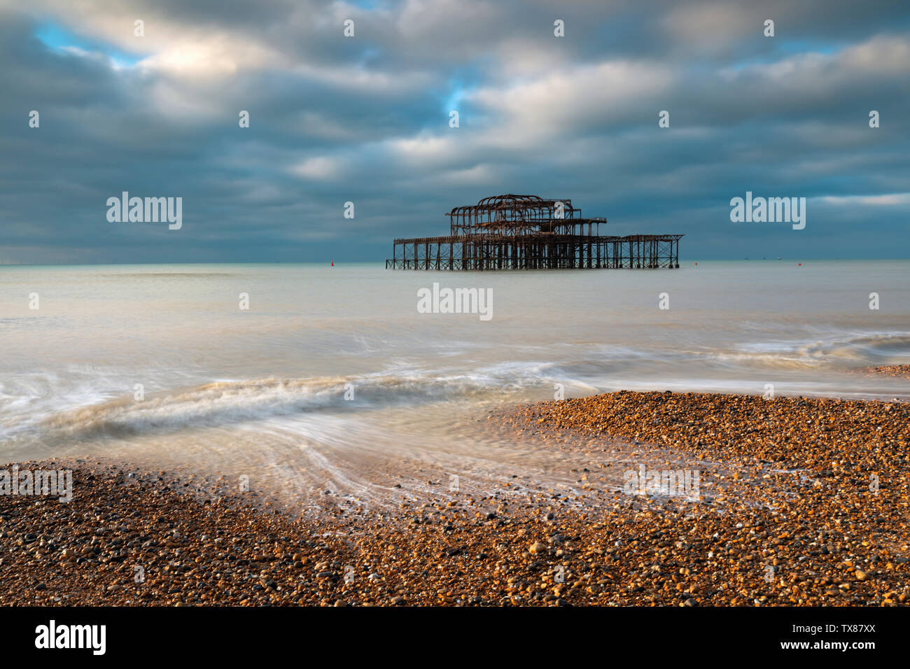 Die Überreste der West Pier in Brighton Stockfoto