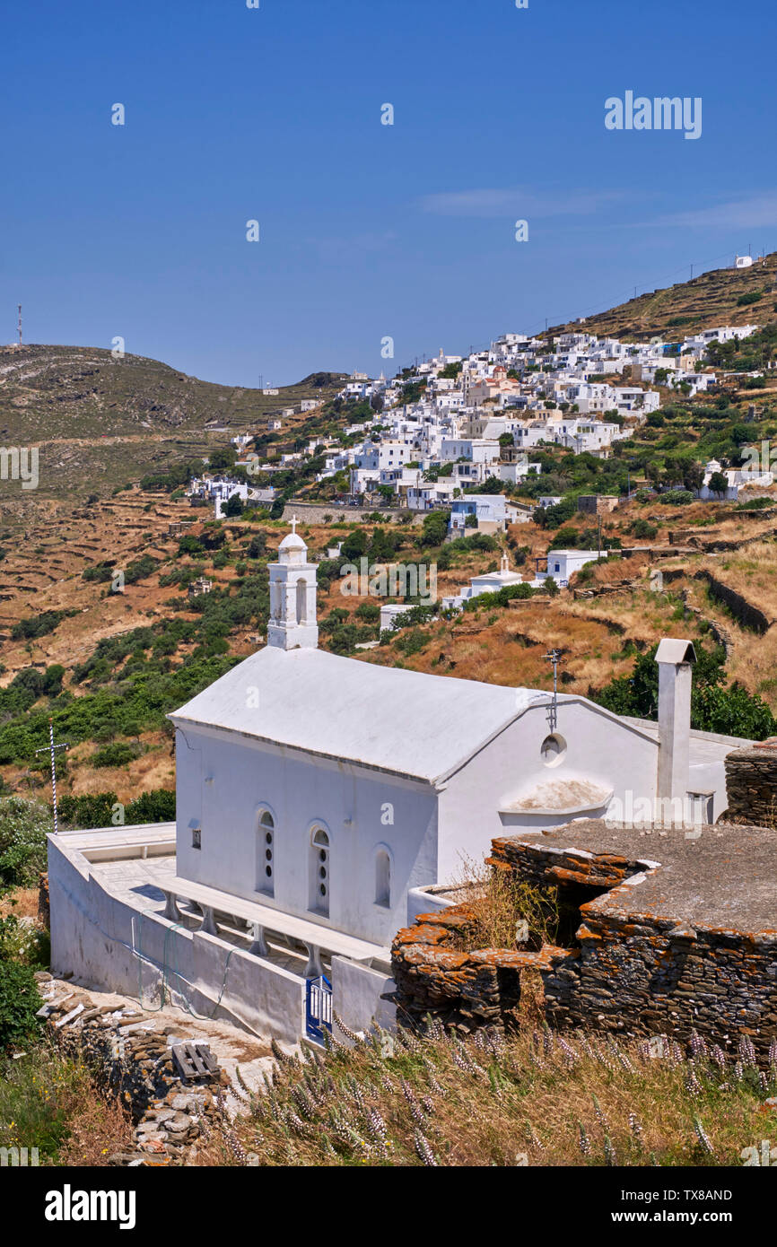 Kapelle am Isternia. Tinos, Griechenland. Stockfoto