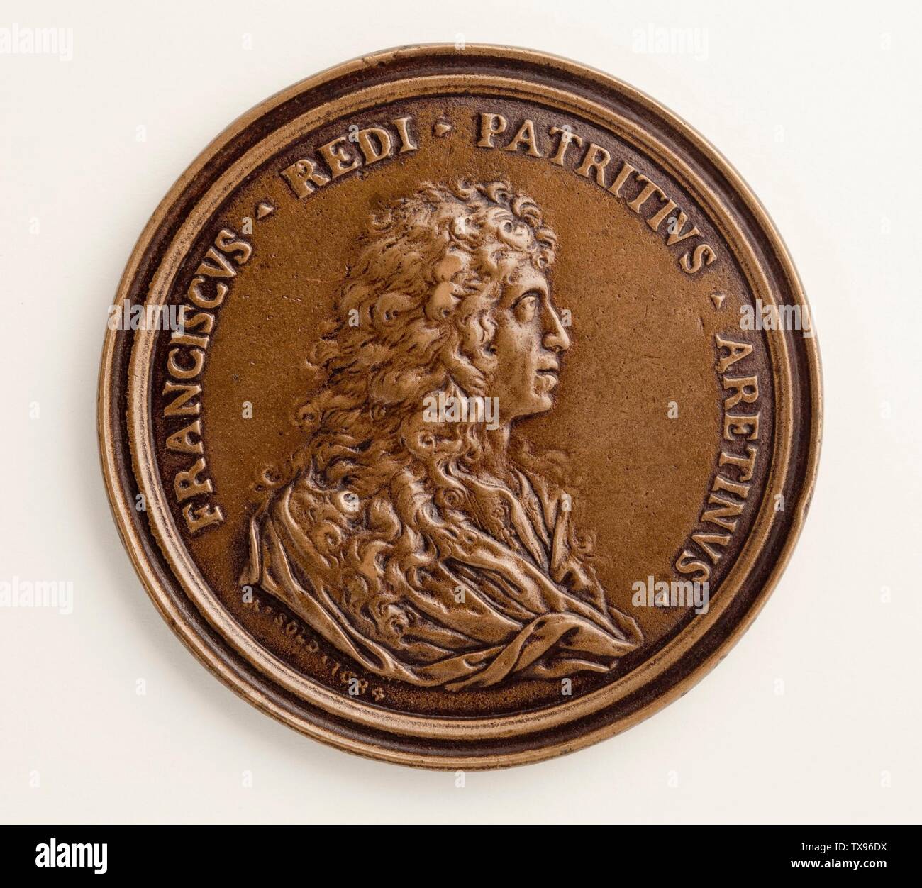 Medaille von Francesco Redi: Bacchic Szene (Bild 1 von 2); 1684 Schmuck und Schmuck; Medaillen Bronze Durchmesser: 3 7/16 Zoll. (87 mm) Mit Mitteln der Paul Rodman Mabury Bequest Tauschbörse (79.4.397) European Sculpture; 1684DATE QS:P571,+1684-00-00T00:00:00Z/9; Stockfoto