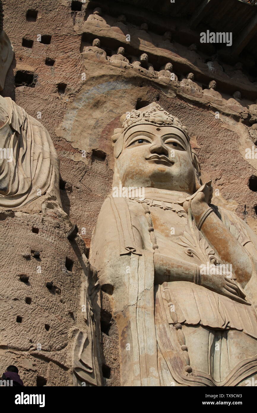 Grotten von Maijishan Tianshui, Gansu Provinz Stockfoto