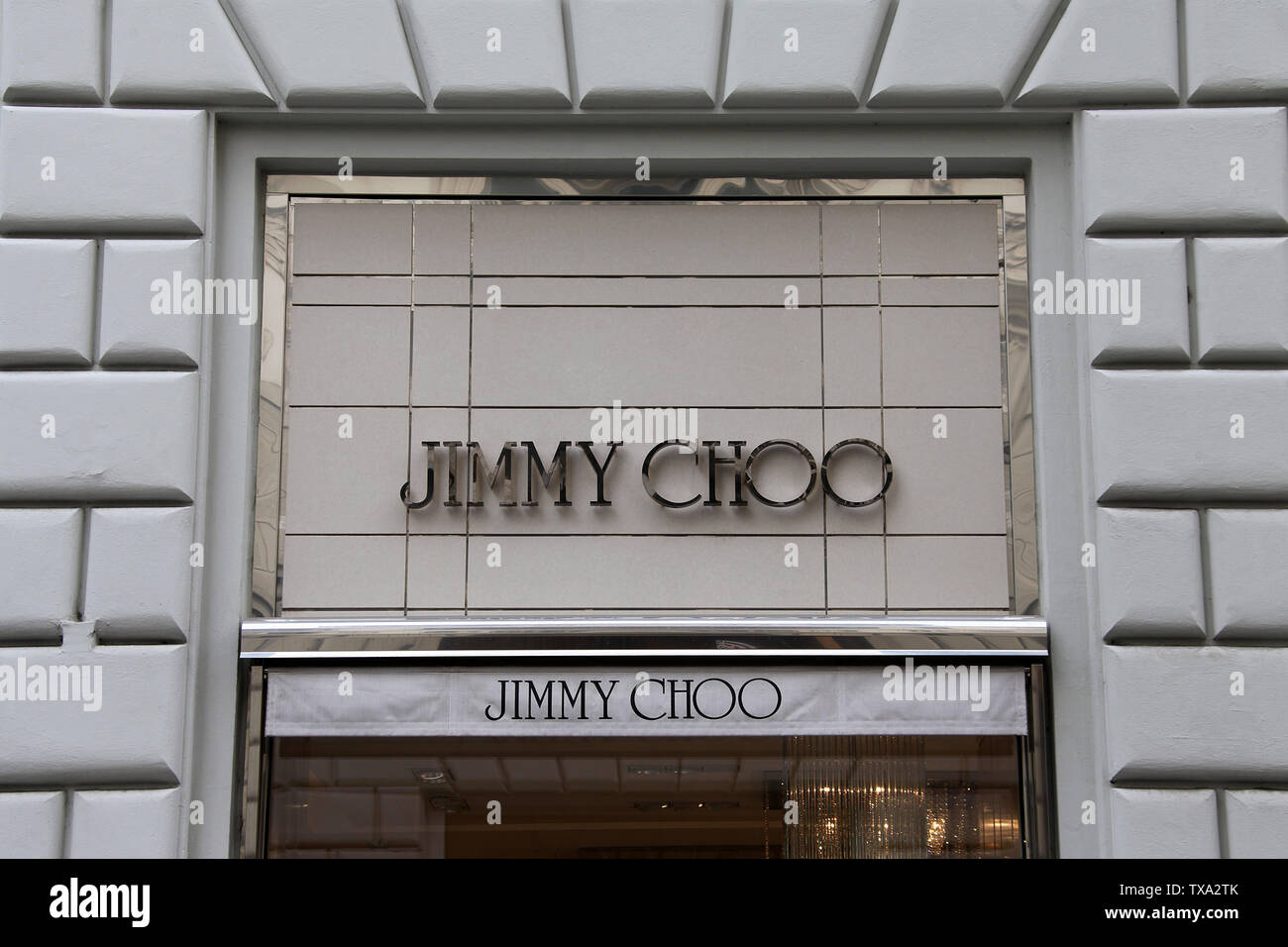 Jimmy Choo store in Prag Stockfoto
