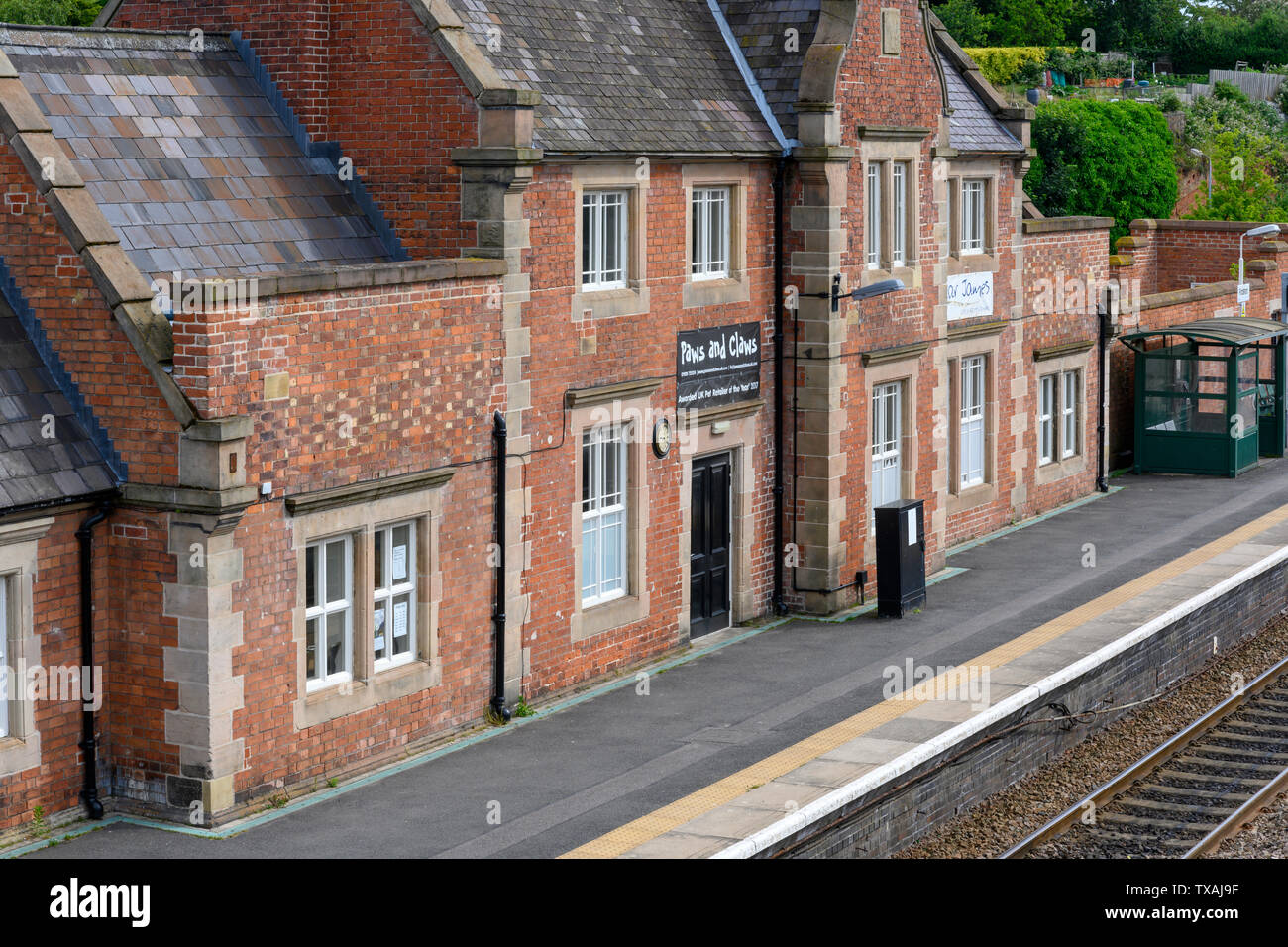 British Rail Station Frodsham, Cheshire, England, Großbritannien Stockfoto