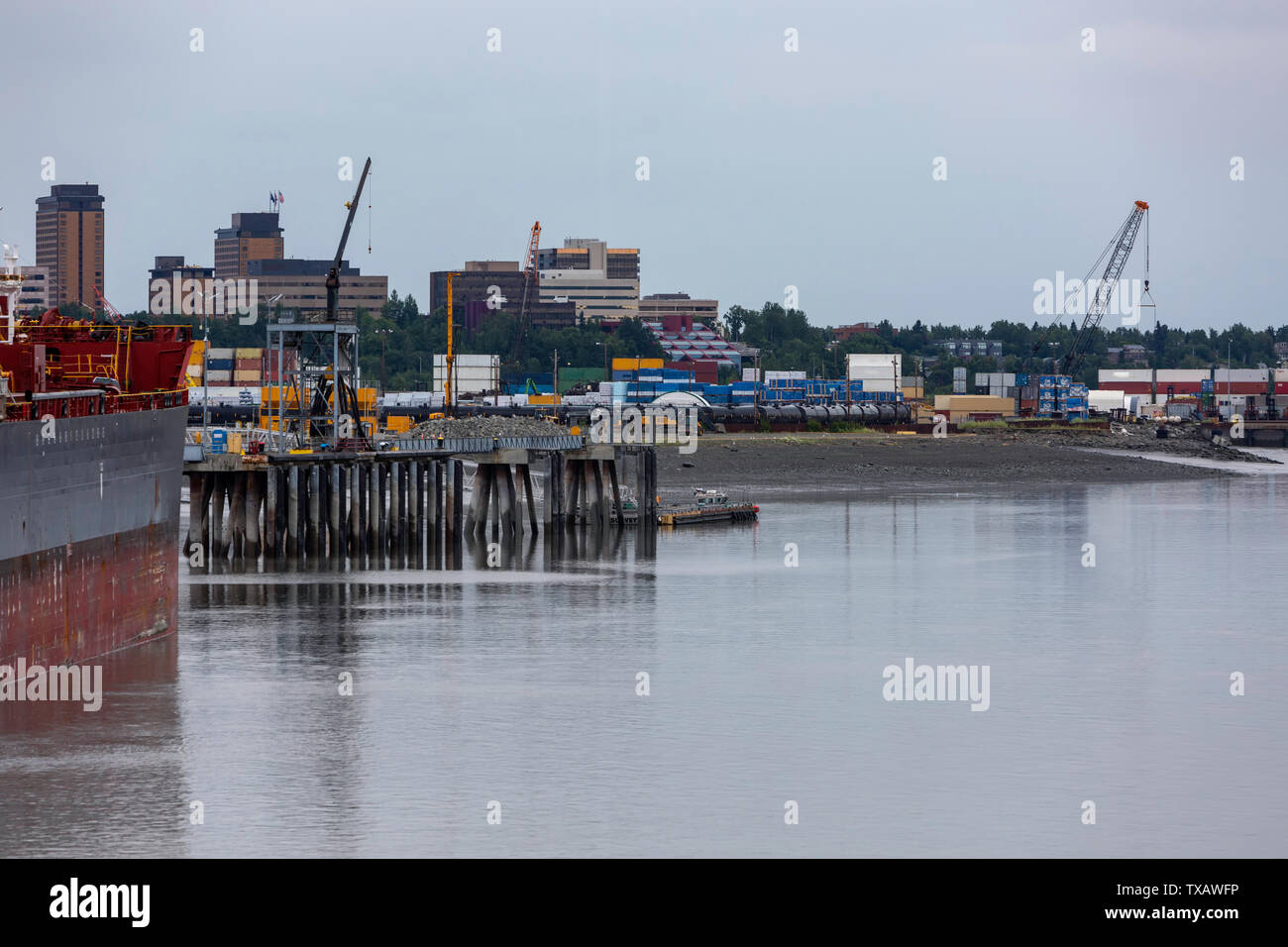 Hafen in Anchorage, Alaska Stockfoto