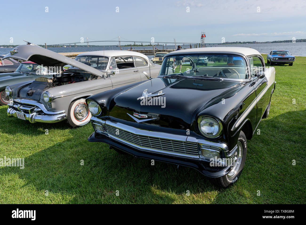 Autos an einem Auto Show Stockfoto