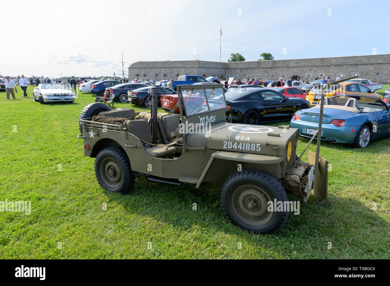 Autos an einem Auto Show Stockfoto