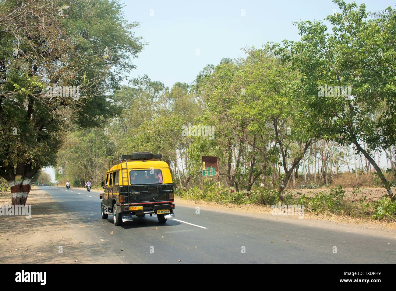 Autobahn Straße zu Baramati, Maharashtra, Indien, Asien Stockfoto