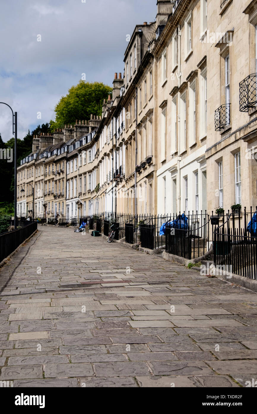 Walcot Parade von London Rd, Badewanne Somerset England Großbritannien Stockfoto